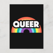 Stolz - Quee Regenbogen-Liebe ist Liebe. Postkarte (Vorderseite)