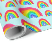 Stolz Rainbows handbemalt Light Blue Geschenkpapier (Rolleneckpunkt)