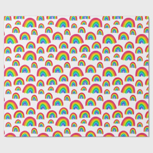 Stolz Rainbows handbemalt weiß Geschenkpapier (Flach)