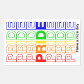 Stolz Rechteckiger Aufkleber (Vorderseite)