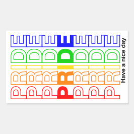 Stolz Rechteckiger Aufkleber