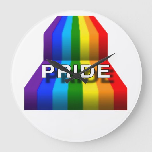 STOLZ REGENBOGEN #2 GROßE WANDUHR (Vorderseite)