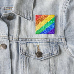 Stolz-Regenbogen der LGBTQA+ Community Button