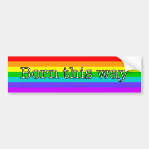 Stolz-Regenbogen - geboren auf diese Weise Autoaufkleber