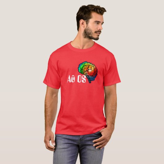 Stolz-Regenbogen-Gehirn-T - Shirt Au OSs (Vorne ganz)