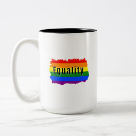 Stolz Regenbogen Gleichheit Zweifarbige Tasse