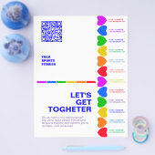 Stolz Regenbogen Herz abreiß Flyer (Einzeln)