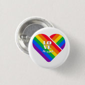 Stolz Regenbogen Herz Button (Vorne & Hinten)