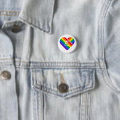Stolz Regenbogen Herz Button (Beispiel)