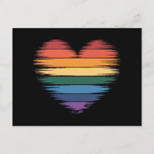Stolz Regenbogen Herz Druck LGBT Gay Pride  Postkarte