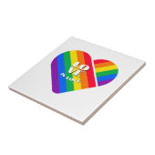 Stolz Regenbogen Herz Fliese (Seite)