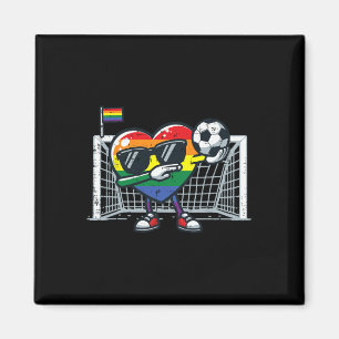 Stolz Regenbogen Herz Fußball LGBTQ Verbündeter Mä Magnet