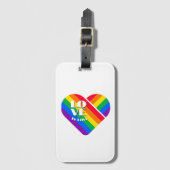 Stolz Regenbogen Herz  Gepäckanhänger (Vorderseite Vertikal)