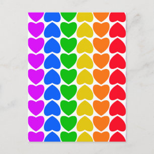 Stolz Regenbogen Herz Linie Postkarte