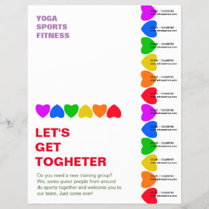 Stolz Regenbogen Herz Linien Flyer