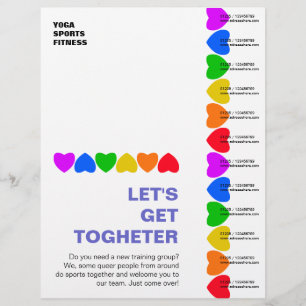 Stolz Regenbogen Herz Linien Flyer
