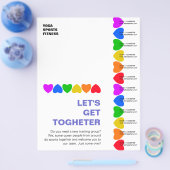 Stolz Regenbogen Herz Linien Flyer (Einzeln)