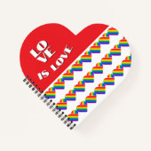 Stolz Regenbogen Herz Notizblock (Vorderseite)