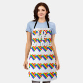 Stolz Regenbogen Herz  Schürze (Getragen)
