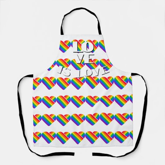 Stolz Regenbogen Herz  Schürze (Vorderseite)