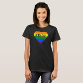 Stolz Regenbogen Herz T-Shirt (Vorne ganz)