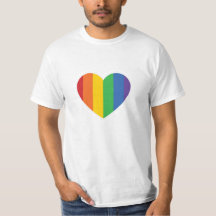 STOLZ Regenbogen-Herz-T-Shirt