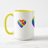 Stolz Regenbogen Herz Tasse (Links)