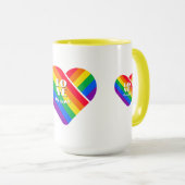 Stolz Regenbogen Herz Tasse (VorderseiteRechts)