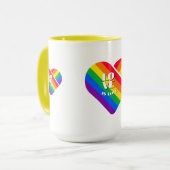 Stolz Regenbogen Herz Tasse (Vorderseite Links)
