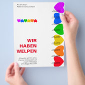 Stolz Regenbogen Herzen Abreißflyer Flyer (Hand)
