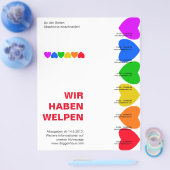 Stolz Regenbogen Herzen Abreißflyer Flyer (Einzeln)
