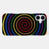 Stolz Regenbogen Hypnotisiert V2 iPhone Hülle (Rückseite (Horizontal))