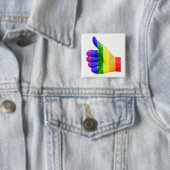 Stolz-Regenbogen-Knopf der UnterstützungsLGBT Button (Beispiel)
