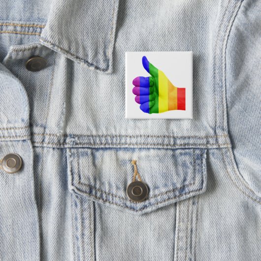 Stolz-Regenbogen-Knopf der UnterstützungsLGBT Button (Beispiel)