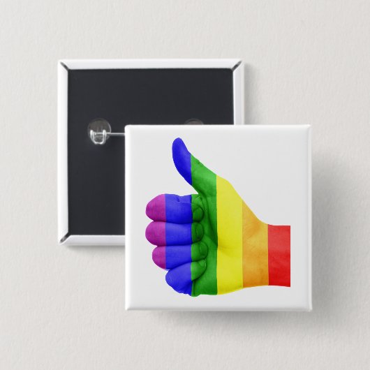 Stolz-Regenbogen-Knopf der UnterstützungsLGBT Button (Vorne & Hinten)