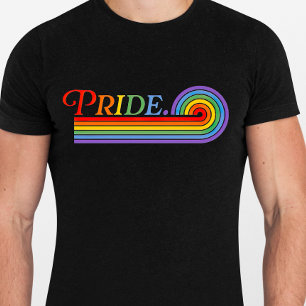 Stolz Regenbogen LGBTQ Herren Basic Dunkel T-Shirt