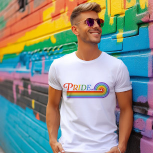 Stolz Regenbogen LGBTQ Herren Basic Dunkles T-Shir T-Shirt