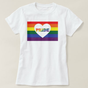 Stolz-Regenbogen mit Herzen T-Shirt