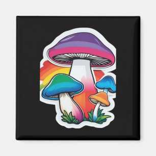 Stolz Regenbogen Pilz Aufkleber Cute Kawaii Natur Magnet