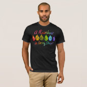 Stolz-Regenbogen-Shirtdunkelheit der wesentlichen T-Shirt (Vorne ganz)