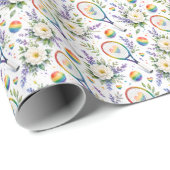 Stolz Regenbogen Tennis Wasserfarbe Geschenkpapier (Rolleneckpunkt)