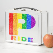 STOLZ REGENBOGEN TEXT METALL BROTDOSE (Beispiel)
