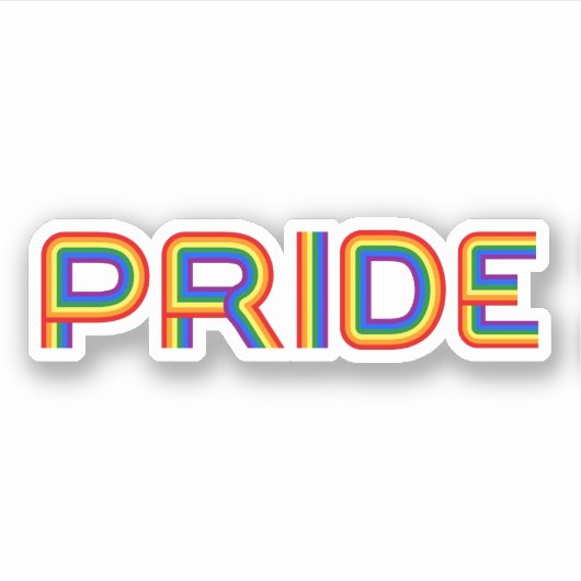 Stolz | Regenbogenbriefe Aufkleber (Vorderseite)