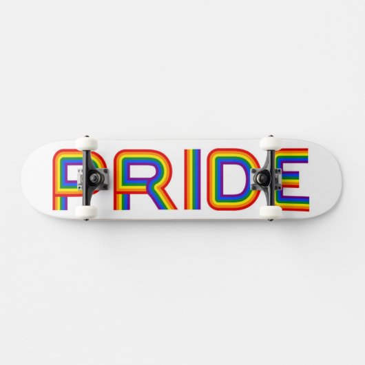 Stolz | Regenbogenbriefe Skateboard (Horizontal)