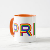 Stolz| Regenbogenbriefe Tasse (Vorderseite Links)