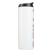 Stolz| Regenbogenbriefe Thermosbecher (Nach links gedreht)