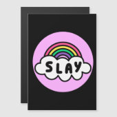 Stolz- Regenbogenfarbe mit Wolken. Magnetkarte (Vorne/Hinten)