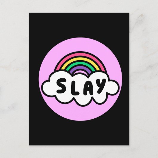 Stolz- Regenbogenfarbe mit Wolken. Postkarte (Vorderseite)