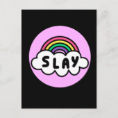 Stolz- Regenbogenfarbe mit Wolken. Postkarte (Vorderseite)