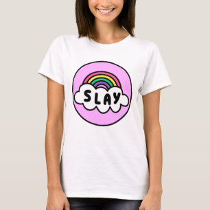 Stolz- Regenbogenfarbe mit Wolken. T-Shirt